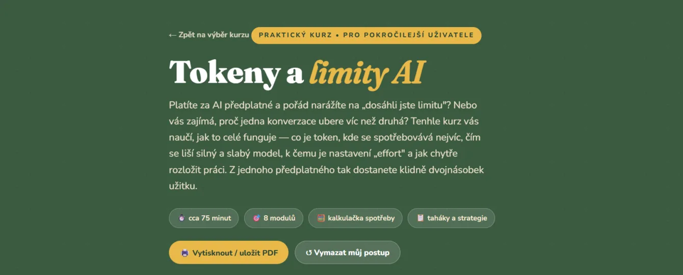 Kurz pro pokročilé