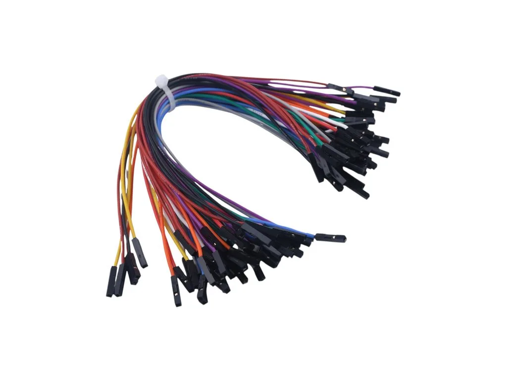 Super soft Dupont 26AWG silikonové propojovací kabely F-F samice-samice, 20cm 50ks