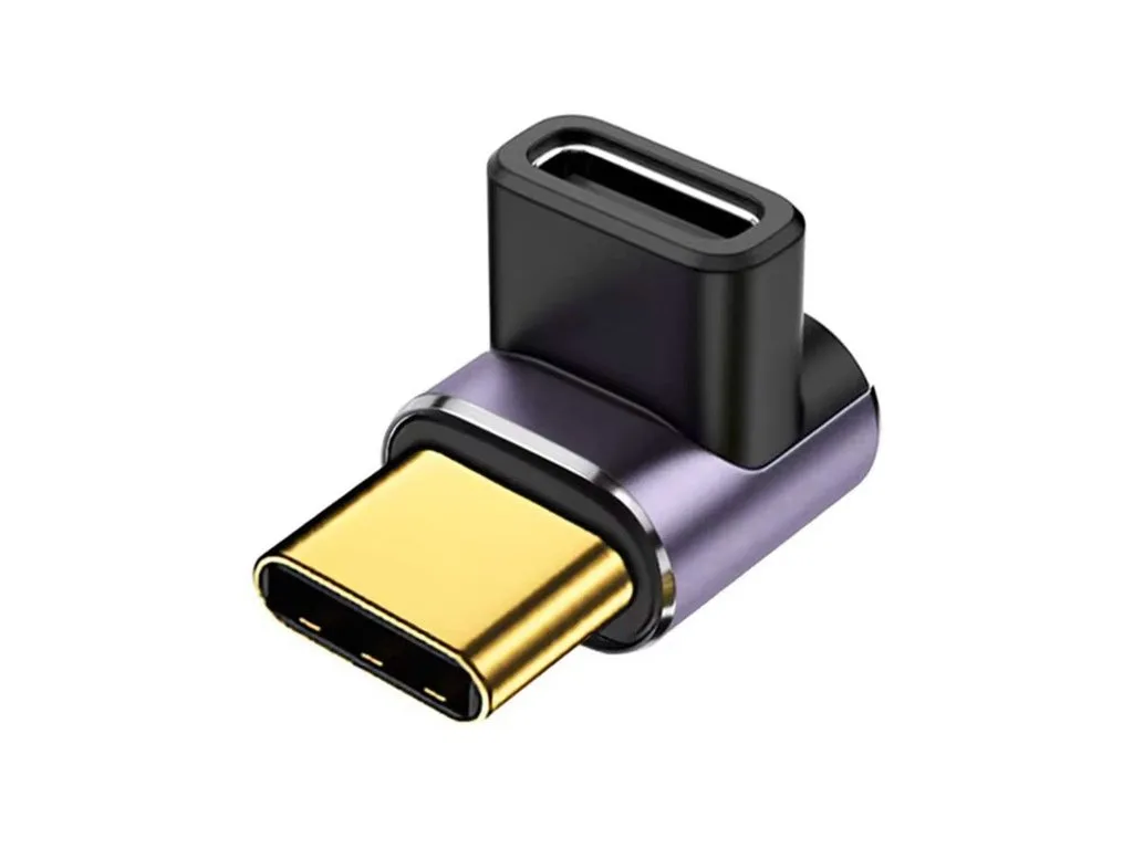 90˚ USB-C samec na samicí 100W 40Gbps adaptér