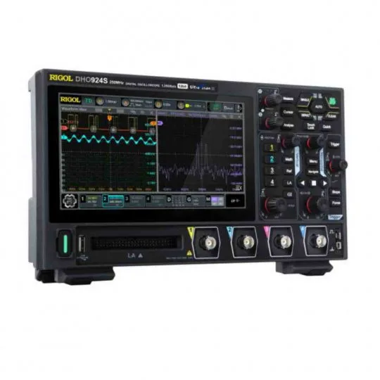 Digitální osciloskop RIGOL DHO924S - 4 kanály, 250 MHz, 1,25 Gsa/s, 12 bitů, AWG 25 MHz