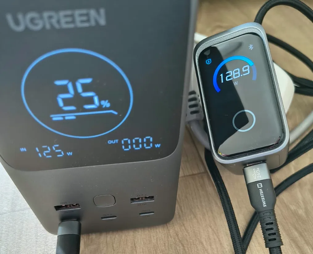 Anker Prime Charger omezen power bankou hned při začátku měření