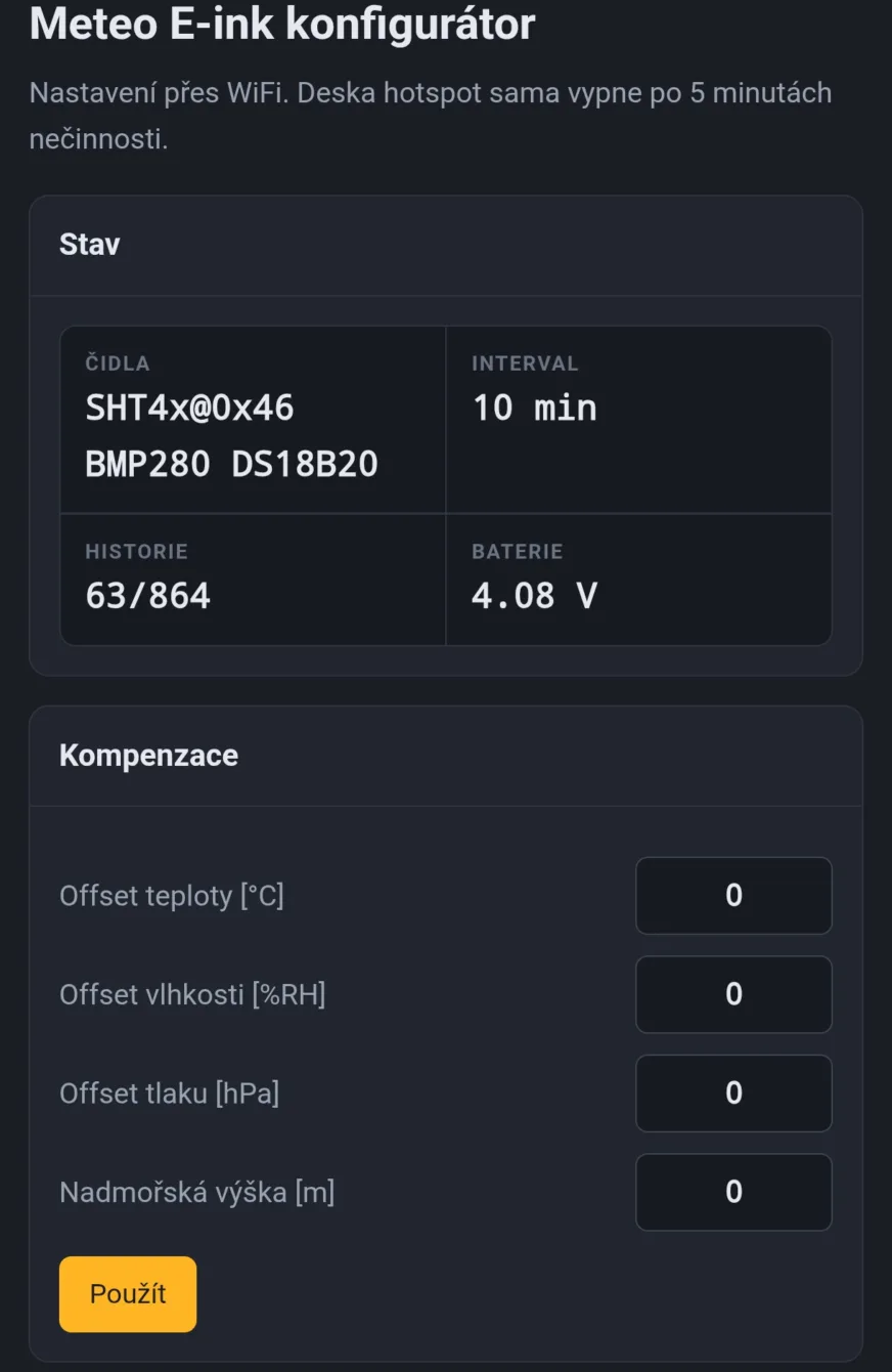 Nastavení přes WiFi