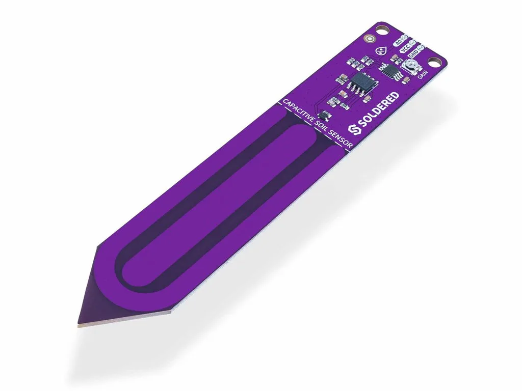 Soldered kapacitní senzor vlhkosti půdy