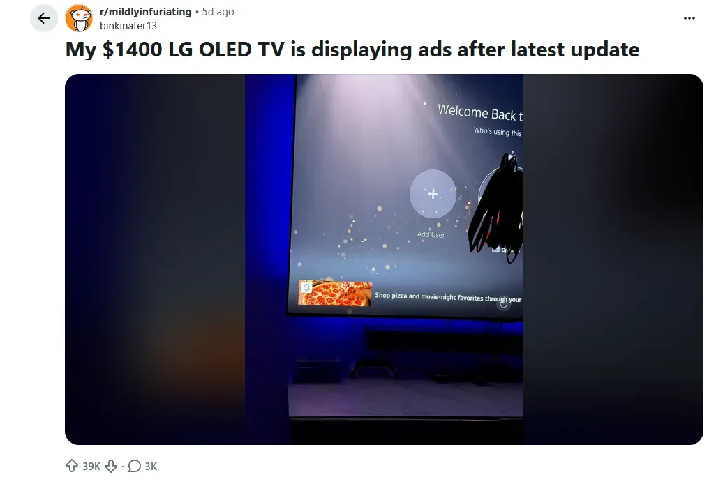 Ani to, že si koupíte televizi za 30 000 korun českých vás od reklamy nemusí zachránit