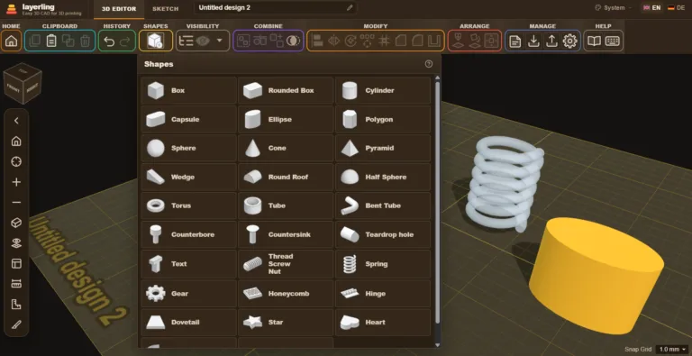 Layerling: 3D CAD v prohlížeči jako Tinkercad, ale s filletem a závity