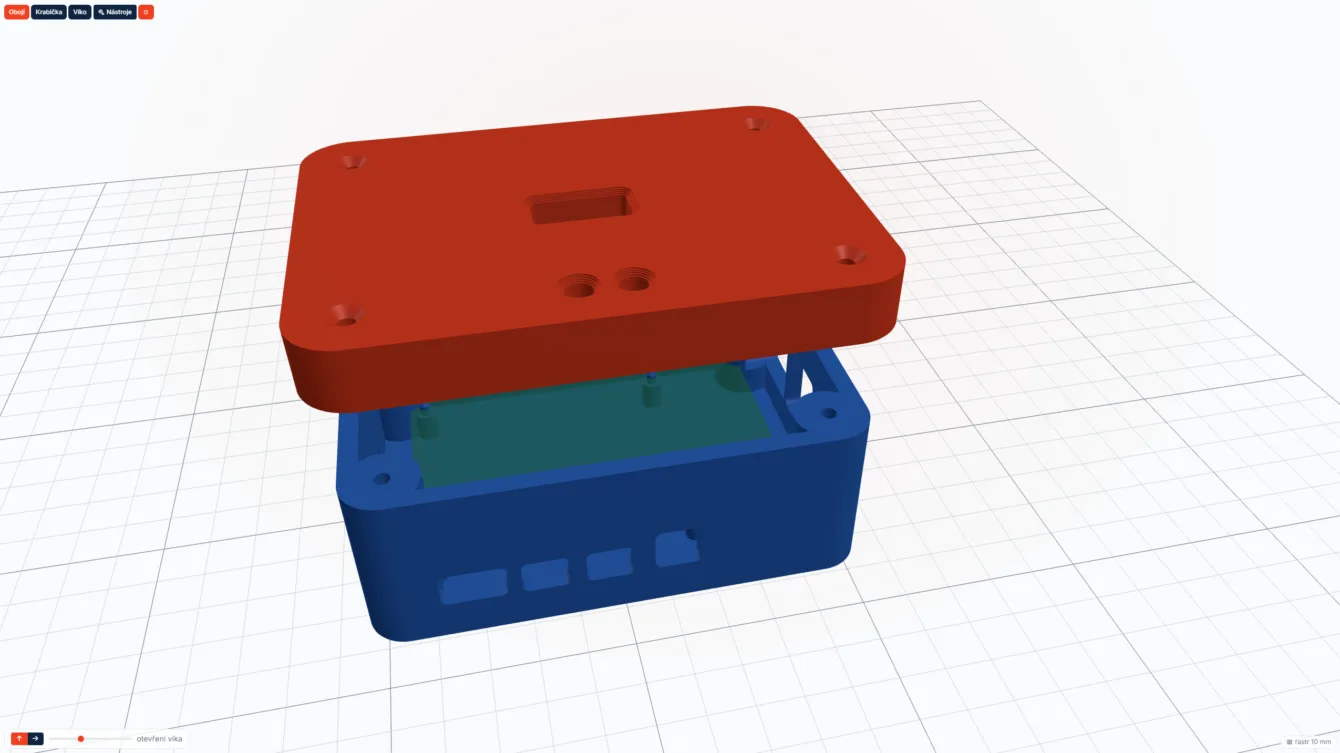 Krabix.cz: návrh krabičky pro 3D tisk přímo v prohlížeči na pár kliknutí